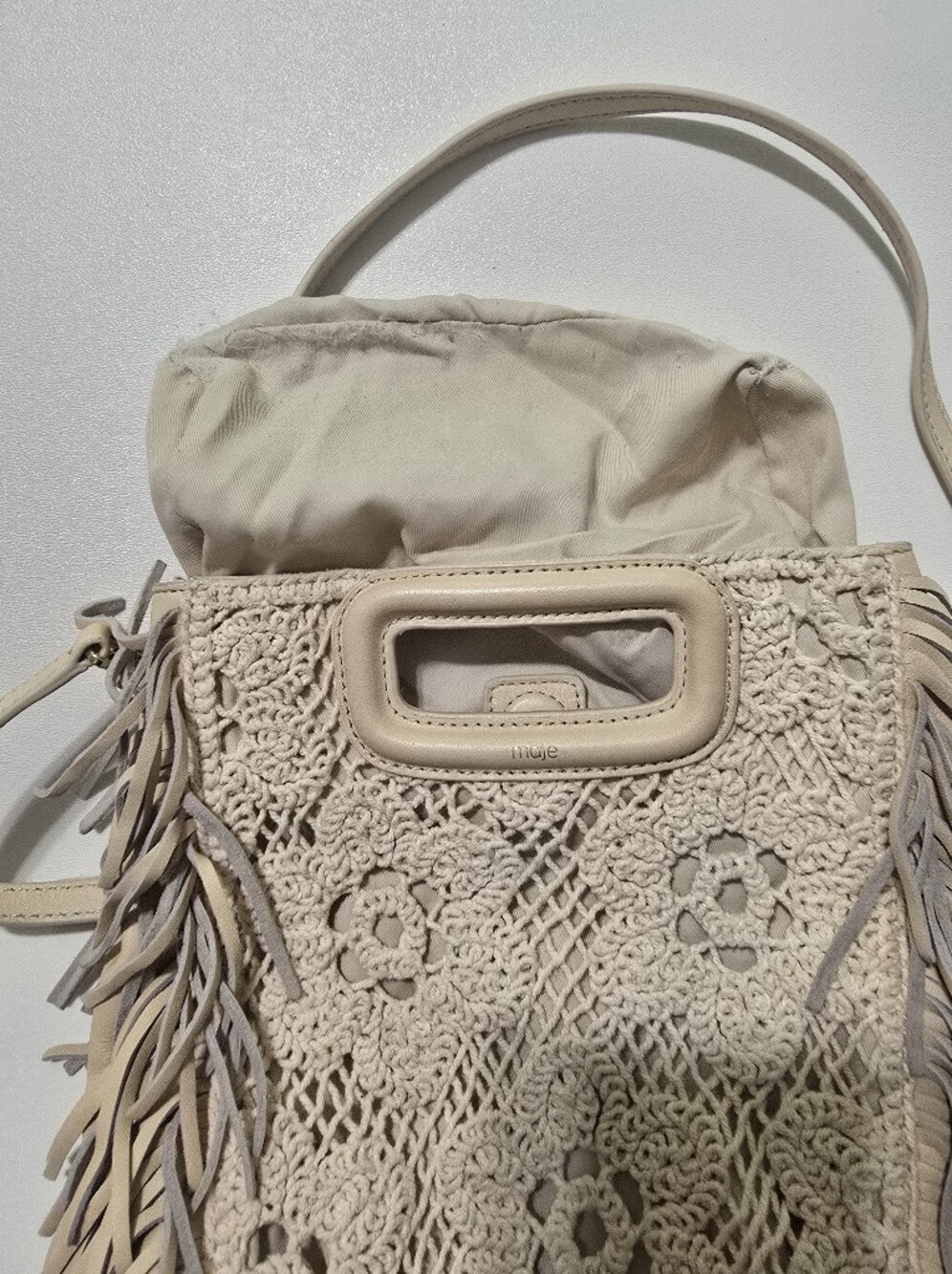 Maje Crochet Knit M Bag - Picture 13 of 16
